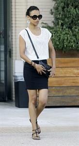 Zoe Saldana out and about in Beverly Hills July 7-2011  