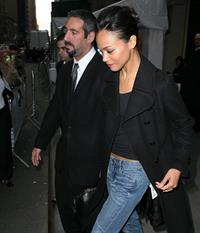 Zoe Saldana leaving the Calvin Klein fashion show - February 17, 2011 