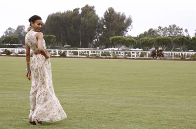 Zoe Saldana Santa Barbara Polo and Racquet club