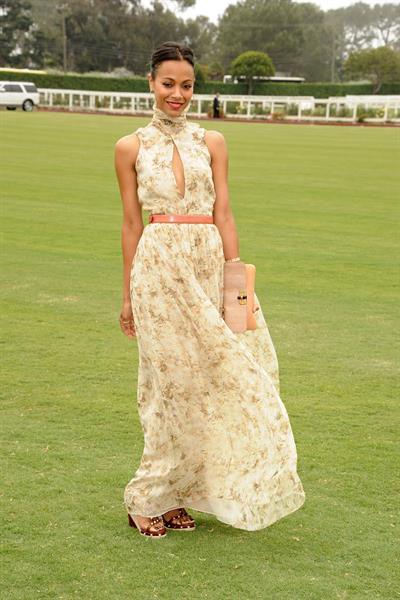 Zoe Saldana Santa Barbara Polo and Racquet club
