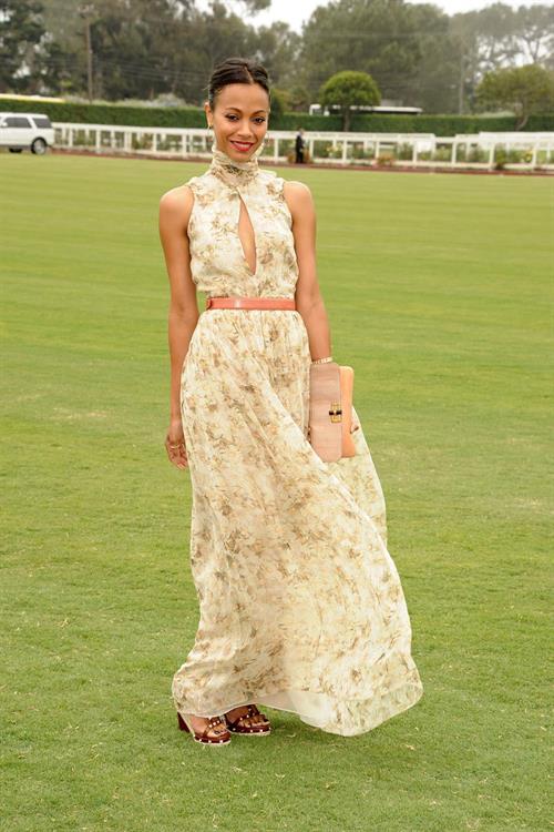 Zoe Saldana Santa Barbara Polo and Racquet club