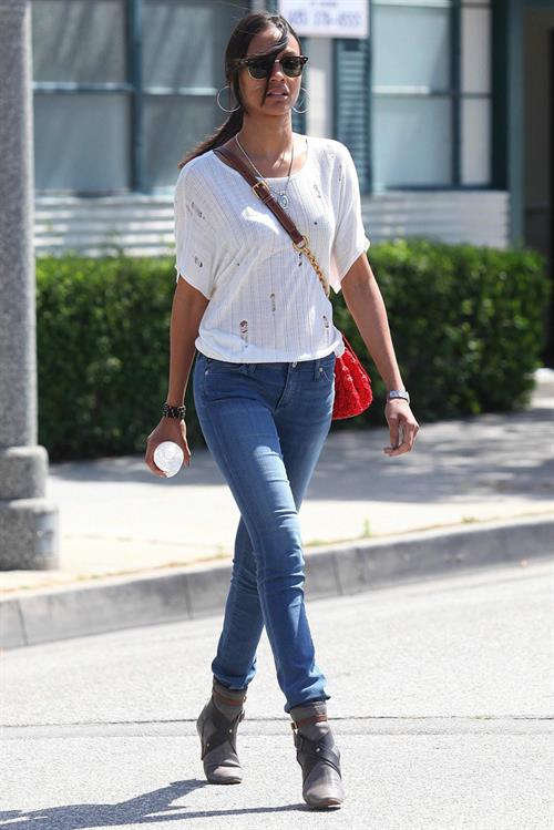 Zoe Saldana Stops By a Law Office in Beverly Hills on May 11, 2011 