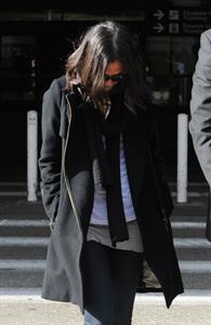 Zoe Saldana arriving into LA Airport - April 4, 2010  
