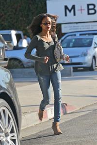 Zoe Saldana leaving a hair salon in West Hollywood - November 2, 2011