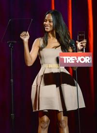 Zoe Saldana The Trevor Project's 2012 'Trevor Live' Event Honoring Katy Perry at Hollywood Palladium in Hollywoo 