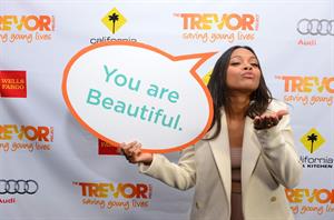 Zoe Saldana The Trevor Project's 2012 'Trevor Live' Event Honoring Katy Perry at Hollywood Palladium in Hollywoo 