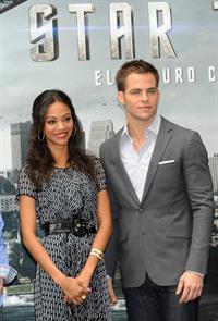 Zoe Saldana at the Star Trek Madrid Photocall