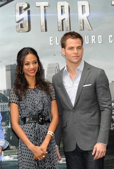 Zoe Saldana at the Star Trek Madrid Photocall