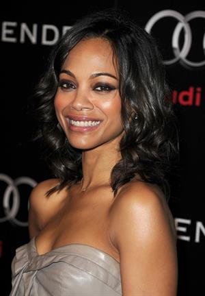 Zoe Saldana Audi And J Mendel Celebrate The 2011 Golden Globe Awards in LA January 9, 2011 
