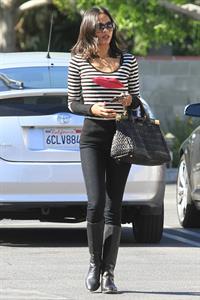 Zoe Saldana outside a Recording Studio in Hollywood 
