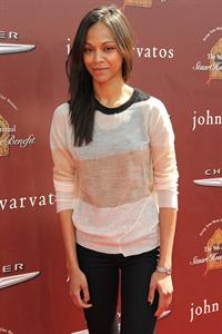 Zoe Saldana - John Varvatos 9th Annual Stuart House Benefit in Los Angeles March 11 2012. 