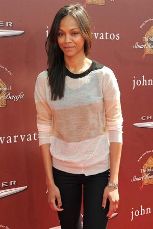 Zoe Saldana - John Varvatos 9th Annual Stuart House Benefit in Los Angeles March 11 2012. 