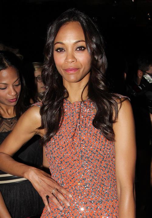 Zoe Saldana at Giorgio Armani Prive Show at PFW Haute Couture F/W 2012/13 (July 3, 2012) 