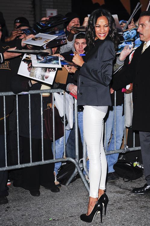 Zoe Salanda at The Letterman Show