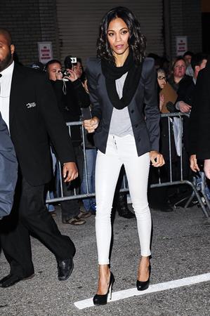 Zoe Salanda at The Letterman Show