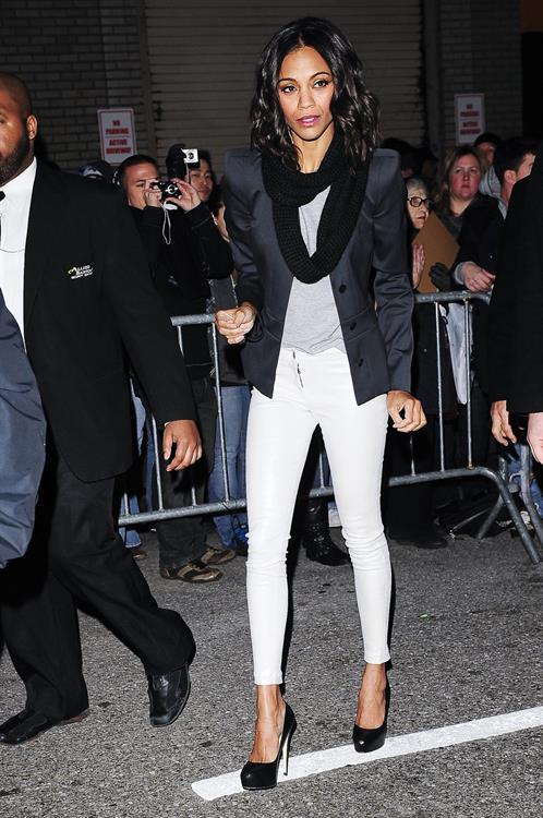 Zoe Salanda at The Letterman Show