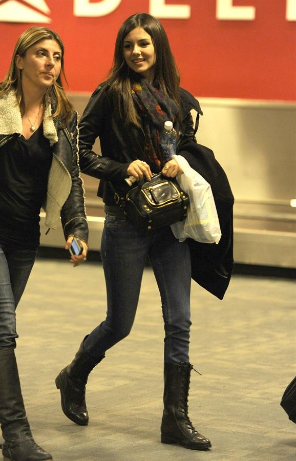Victoria Justice arriving at JFK airport 10/22/12 
