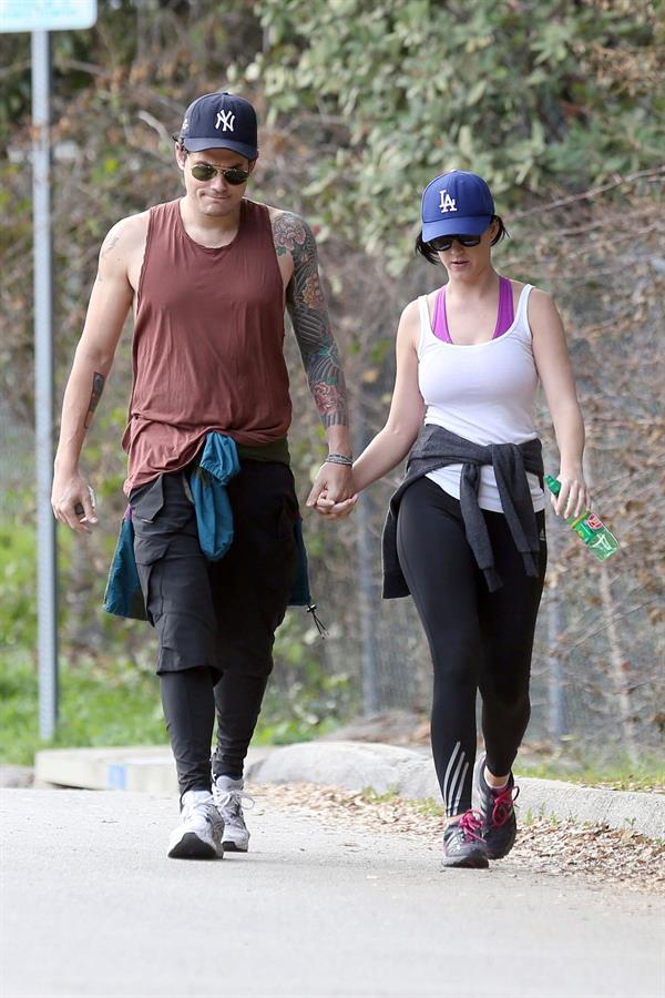 Katy Perry hiking in LA on January 31, 2013