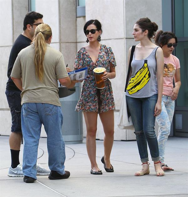 Katy Perry out at the movies with some friends at the Arclight Cinemas in Hollywood August 11, 2012 