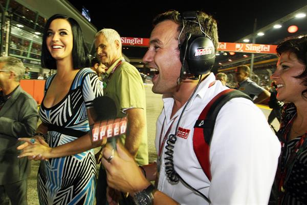 Katy Perry at the Formula One Grand Prix in Singapore 9/23/12