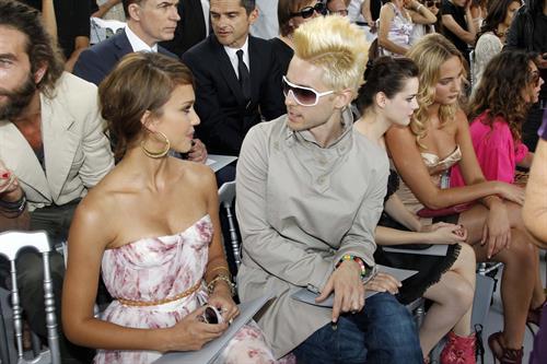 Jessica Alba at Christian Dior show during Paris fashion week 5-7-2010