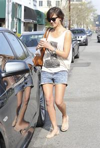 Jessica Alba leaving Caffe Luxxe in Brentwood on March 20, 2010 