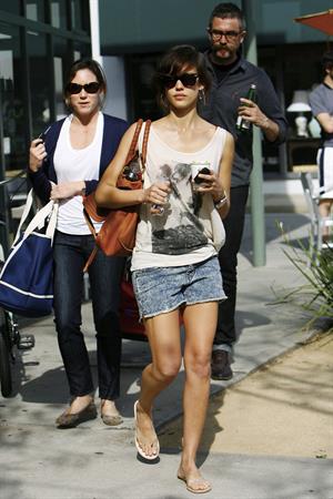 Jessica Alba leaving Caffe Luxxe in Brentwood on March 20, 2010 