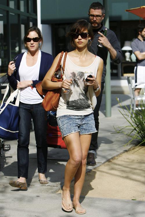 Jessica Alba leaving Caffe Luxxe in Brentwood on March 20, 2010 