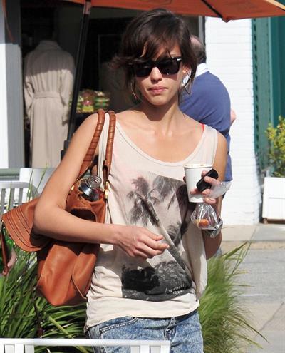 Jessica Alba leaving Caffe Luxxe in Brentwood on March 20, 2010 