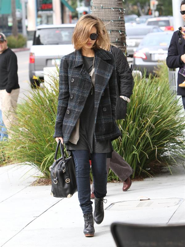 Jessica Alba out for breakfast in Beverly Hills on December 26 