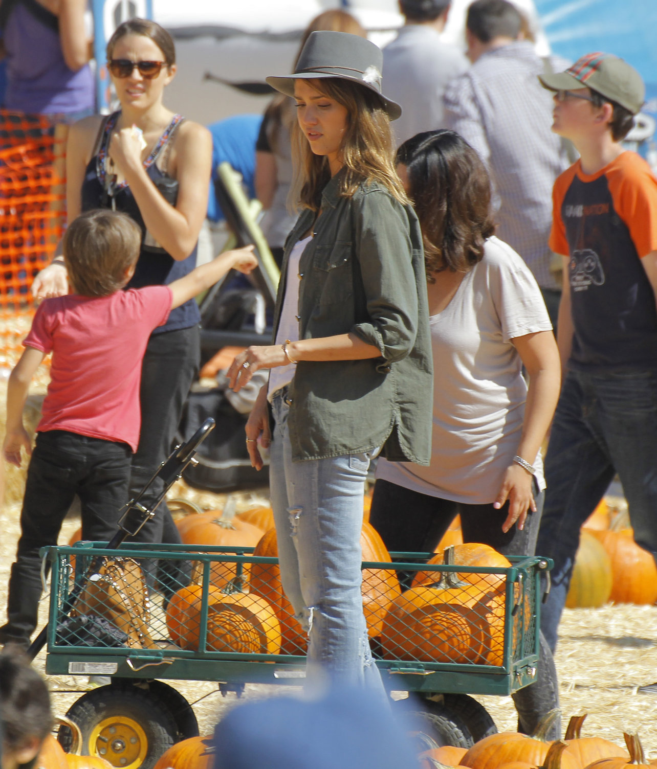 Jessica Alba – at Mr Bones Pumpkin Patch 10/12/13  