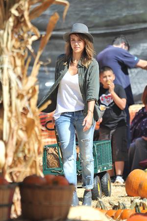 Jessica Alba – at Mr Bones Pumpkin Patch 10/12/13  