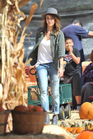 Jessica Alba – at Mr Bones Pumpkin Patch 10/12/13  
