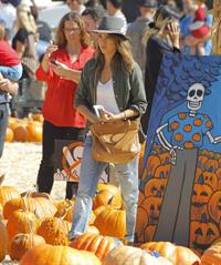 Jessica Alba – at Mr Bones Pumpkin Patch 10/12/13  