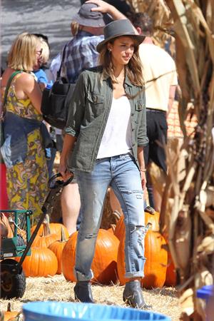 Jessica Alba – at Mr Bones Pumpkin Patch 10/12/13  