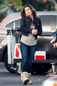 Eva Longoria – “Any Day” set candids in LA 11/4/13  