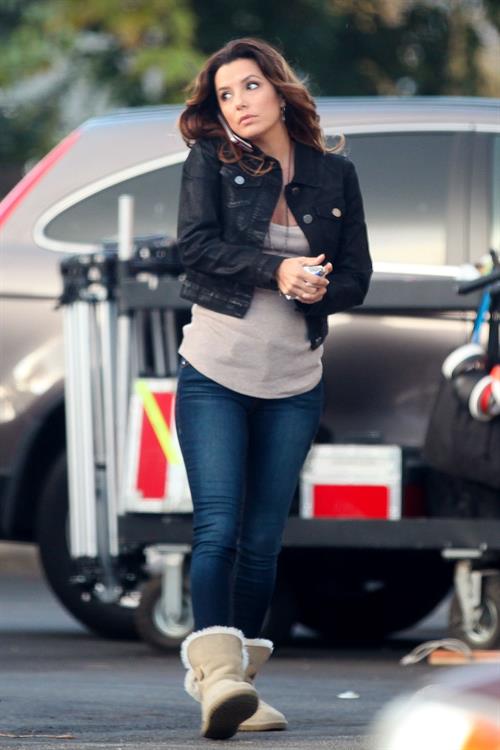 Eva Longoria – “Any Day” set candids in LA 11/4/13  