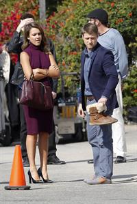 Jessica Alba “How to Make Love Like an Englishman” set candids in Los Angeles, November 4, 2013 