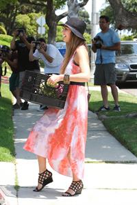 Jessica Alba shopping at Bel Bambini before heading to a baby shower in Hollywood on June 29, 2013