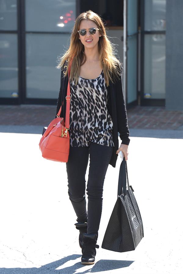 Jessica Alba running errands in West Hollywood 2/25/13 