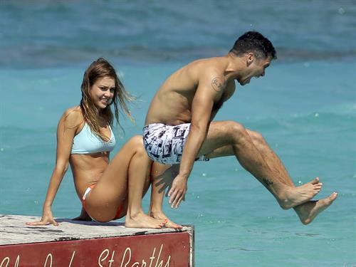 Jessica Alba  bikini candids in St. Barts 4/4/13 