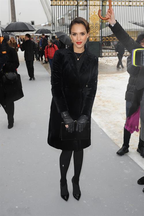 Jessica Alba Christian Dior S/S 2013 Haute Couture show at Paris Fashion Week 1/21/13 