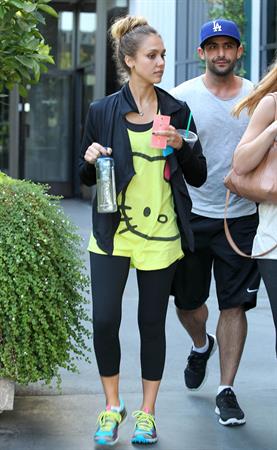 Jessica Alba  at the gym in West Hollywood 9/28/12 