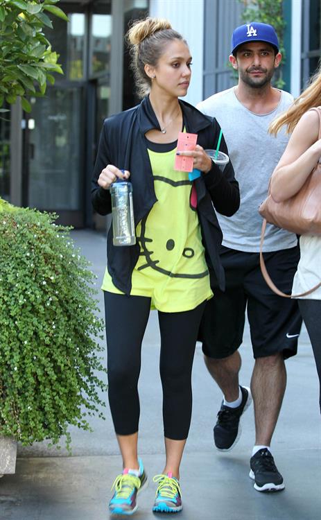 Jessica Alba  at the gym in West Hollywood 9/28/12 