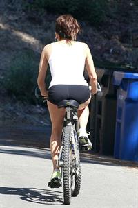 Eva Longoria Riding a bike in Los Angeles - August 24-2013 