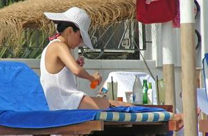 Eva Longoria Wearing a bikini on holiday in Marbella 04.08.13 