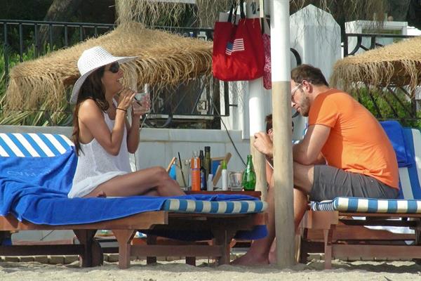 Eva Longoria Wearing a bikini on holiday in Marbella 04.08.13 