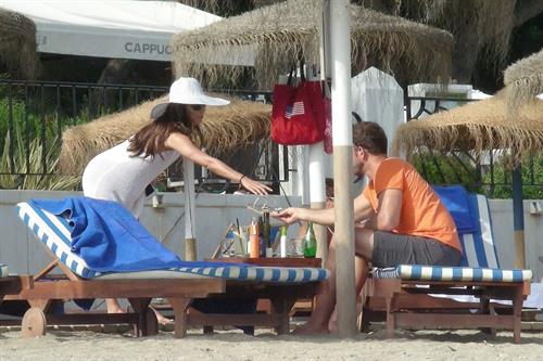 Eva Longoria Wearing a bikini on holiday in Marbella 04.08.13 