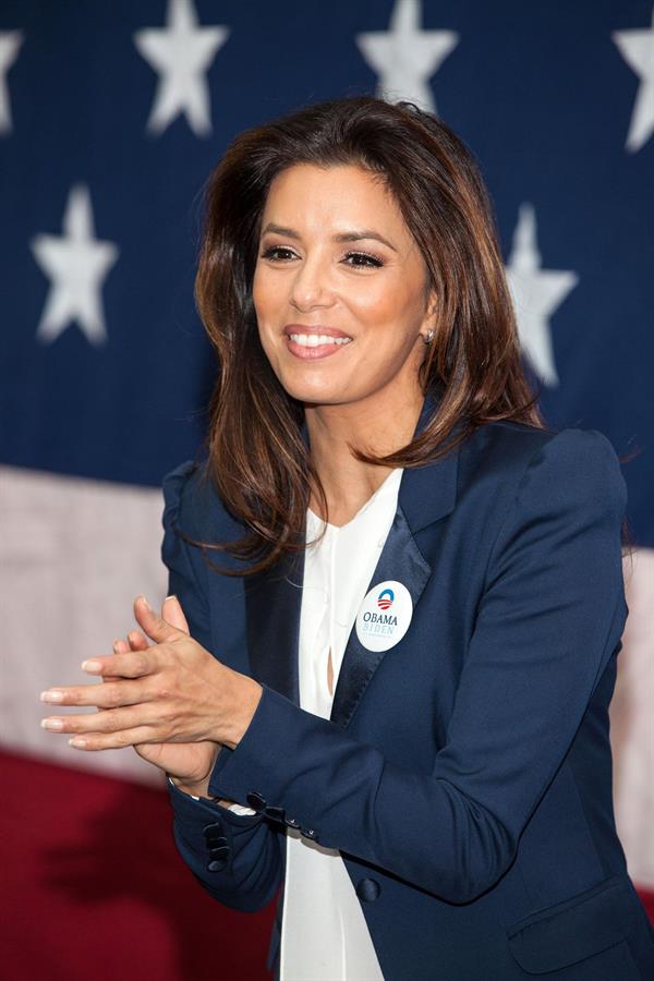 Eva Longoria Participates in Early Vote Canvass Kickoff in Florida - October 27, 2012