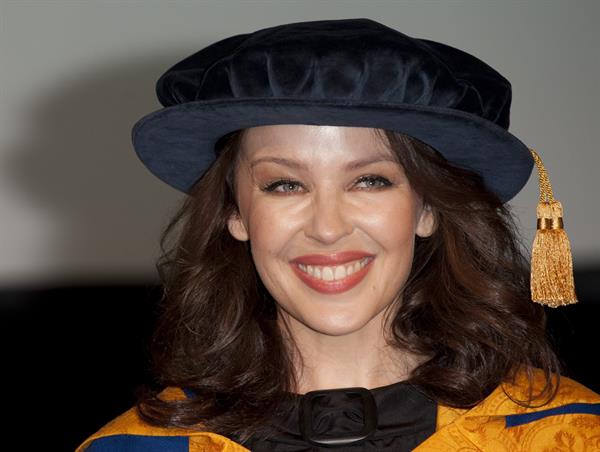 Kylie Minogue receiving an Honorary Doctor of Science in Health